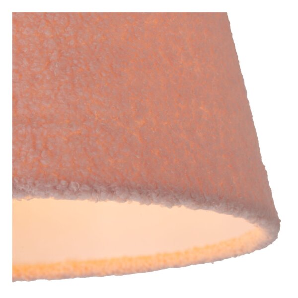 Hängelampe Stoff Pink Schwarz E27 Ø28 cm edel