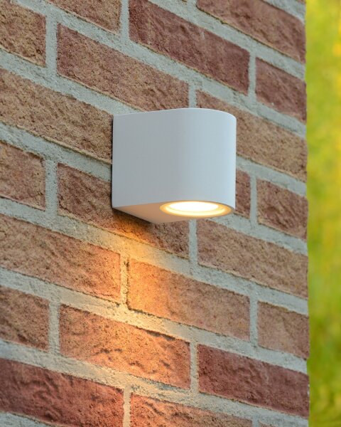 Außenwandlampe Weiß 3000 K IP44 H:7 cm modern edel