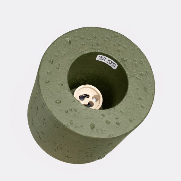 Aufbaustrahler Beton Olivgrün GU10 B:10 cm Modern