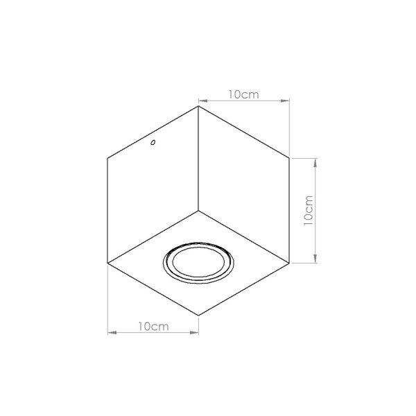 Deckenstrahler Beton Beige GU10 B:10 cm Aufbau Spot