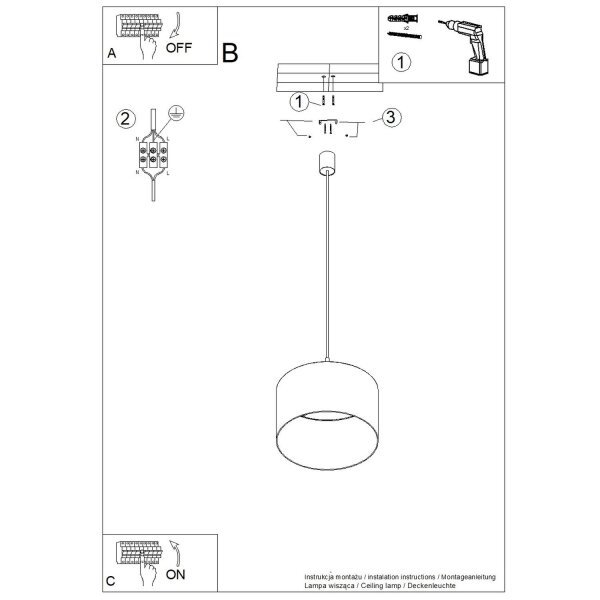 Pendelleuchte Stoff Marmor E27 L:40 cm Modern blendarm
