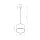 Pendelleuchte Stoff Marmor E27 L:40 cm Modern blendarm