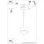 Pendelleuchte Stoff Bordeaux Rot E27 L:40 cm blendarm