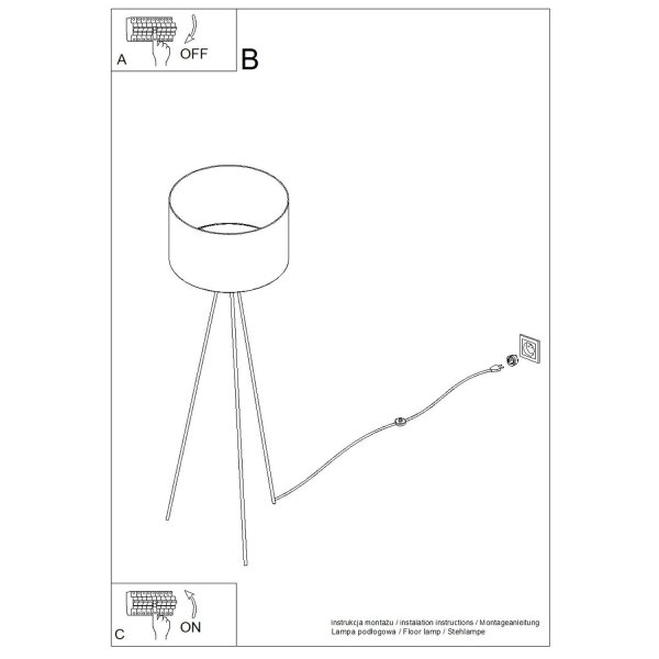 Stehlampe Stoff Bordeaux Rot E27 H:135 cm blendarm