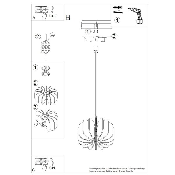 Pendelleuchte Filz Marine Blau E27 L:45 cm Rund