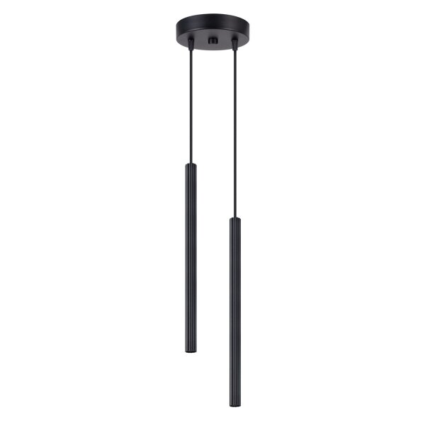 Pendelleuchte Metall Schwarz G9 L:15 cm 2-flammig
