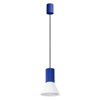 H&auml;ngelampe Metall Ultramarin E14 L:14 cm Modern