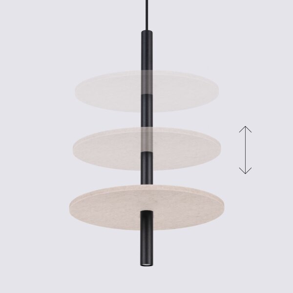 Hängelampe Filz Beige G9 L:30 cm Modernes Design