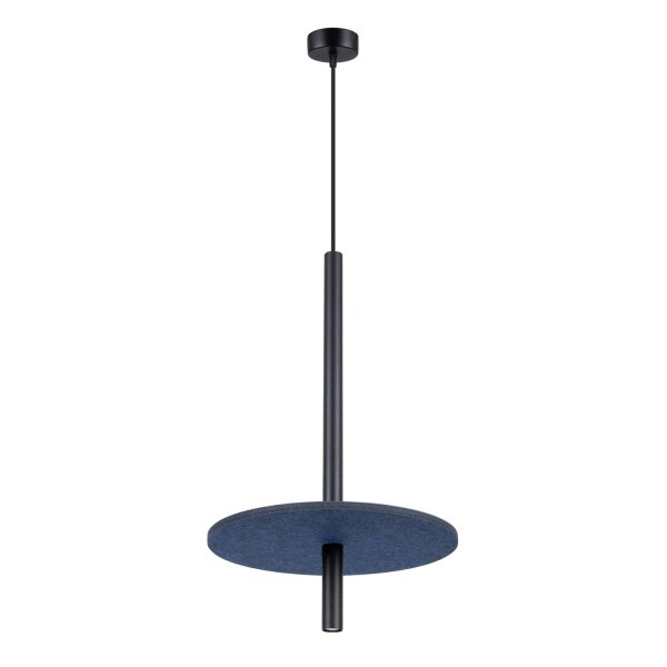 Hängelampe Filz Marineblau G9 L:30 cm rund Modern