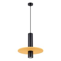 H&auml;ngelampe Stahl Filz Gelb GU10 &Oslash;30 cm rund Modern