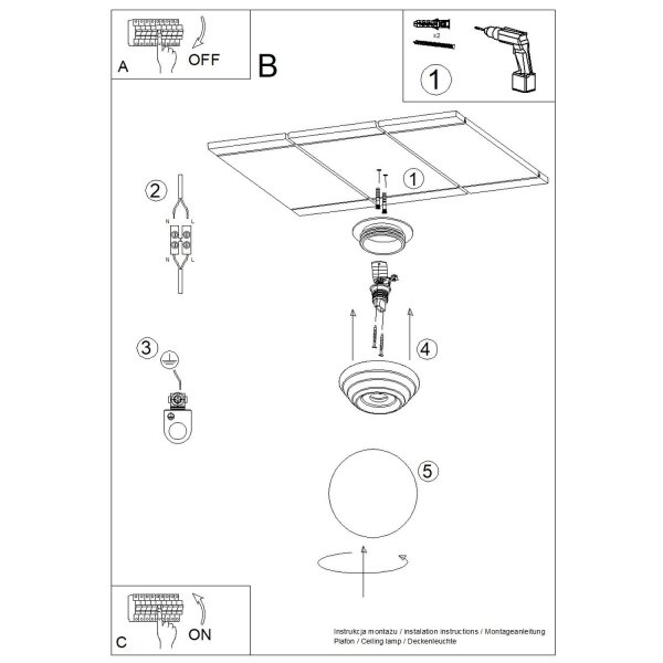 Wandleuchte Keramik Glas G9 IP44 T:16 cm blendarm