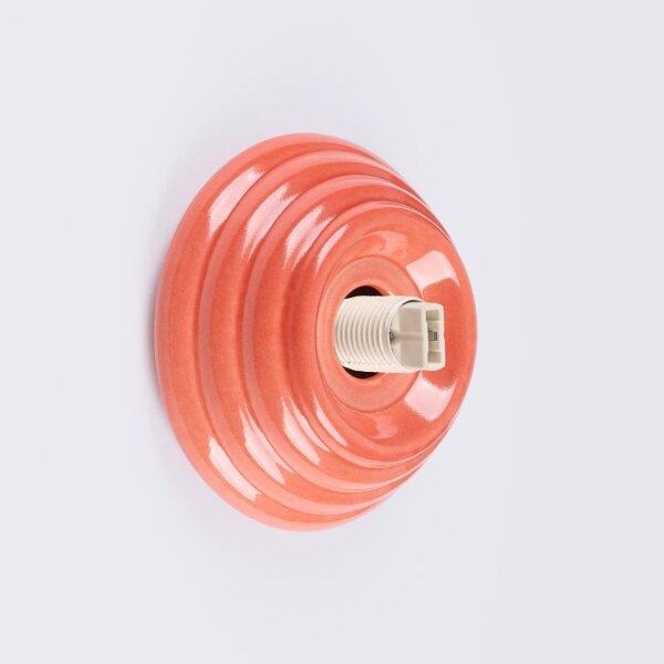 Wandlampe Keramik Glas Pfirsich G9 IP44 T:16 cm Modern