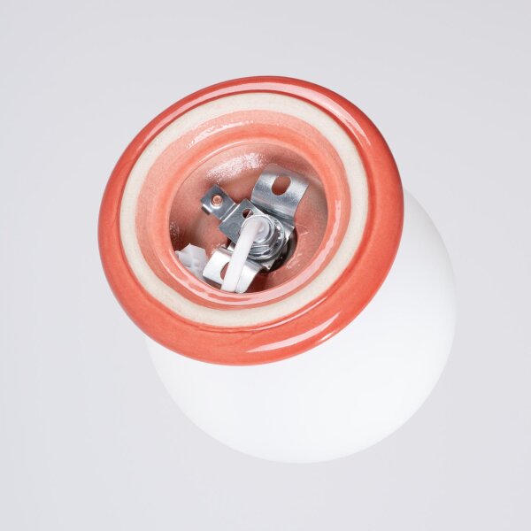 Wandlampe Keramik Glas Pfirsich G9 IP44 T:16 cm Modern