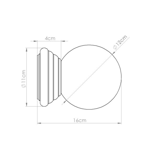 Wandleuchte Keramik Glas Blau G9 IP44 B:12 cm blendarm