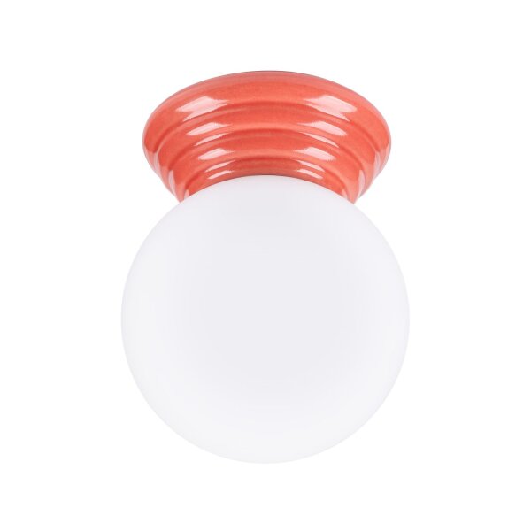Deckenlampe Keramik Glas Pfirsich G9 IP44 B:12 cm
