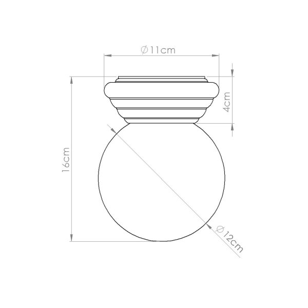 Deckenleuchte Keramik Glas Ultramarin G9 IP44 B:12 cm