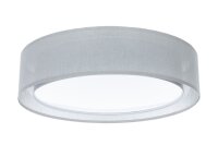 Deckenleuchte Stoff Grau E27 &Oslash;50 cm rund blendarm