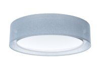 Deckenleuchte Stoffschirm Blau E27 &Oslash;50 cm rund blendarm