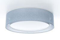Deckenleuchte Stoffschirm Blau E27 Ø50 cm rund...