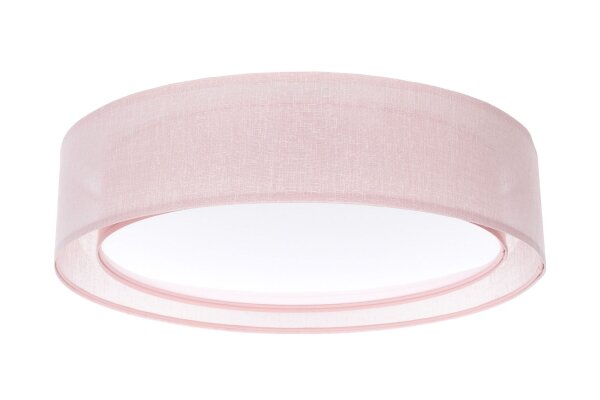 Deckenleuchte Stoff Rosa E27 Ø50 cm rund gemütlich