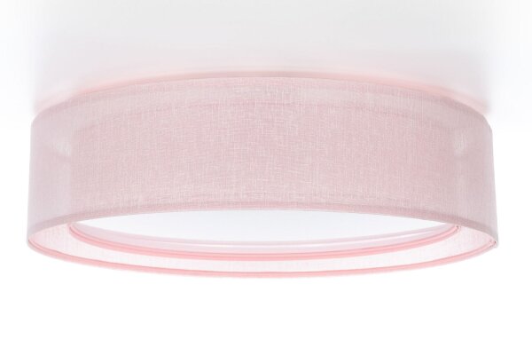 Runde Deckenlampe Stoff Rosa E27 Ø60 cm blendarm