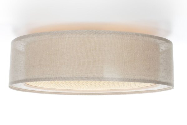 Deckenleuchte Stoff Braun Gold E27 Ø50 cm blendarm