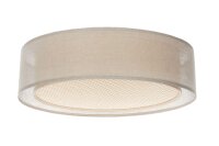 Deckenleuchte Stoff Braun Gold E27 &Oslash;50 cm blendarm