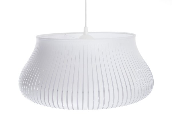 Runde Pendelleuchte Weiß blendarm E27 Ø40 cm gemütlich