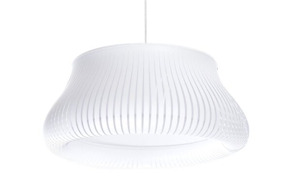 Runde Pendelleuchte Weiß blendarm E27 Ø40 cm gemütlich