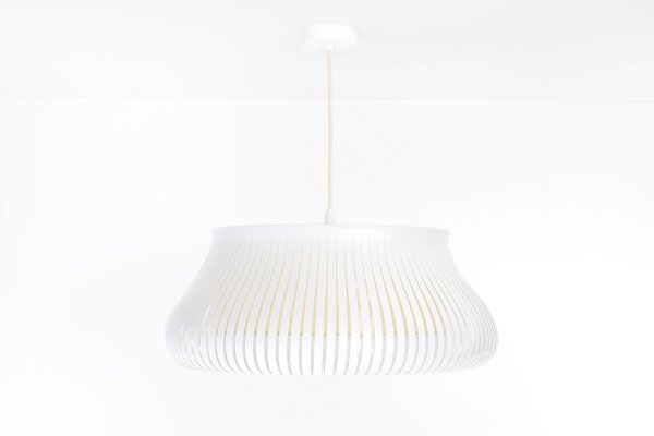 Hängelampe Gold Weiß E27 Ø30 cm rund blendarm gemütlich