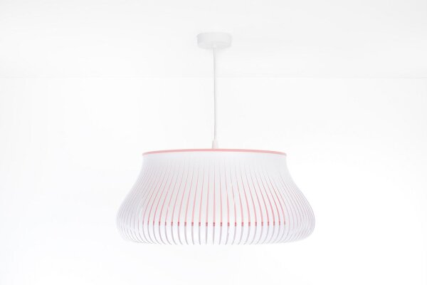 Hängelampe Weiß Rosa blendarm E27 Ø30 cm rund gemütlich