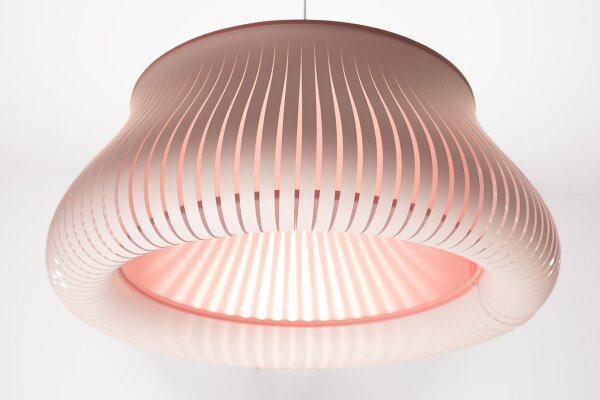 Runde Pendelleuchte Weiß Rosa E27 Ø40 cm blendarm