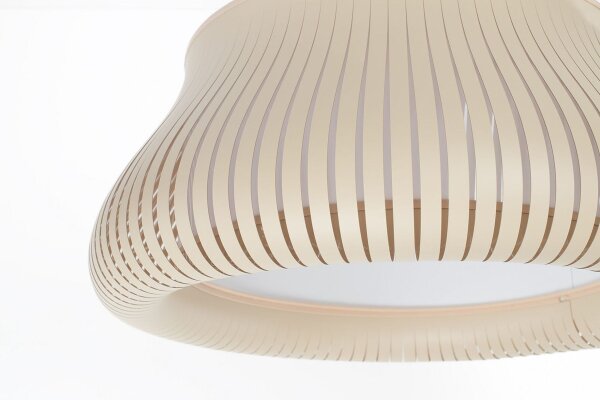 Runde Pendelleuchte Beige Weiß E27 Ø40 cm blendarm