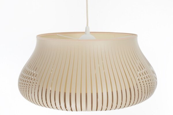 Runde Pendelleuchte Beige wohnlich E27 Ø40 cm blendarm