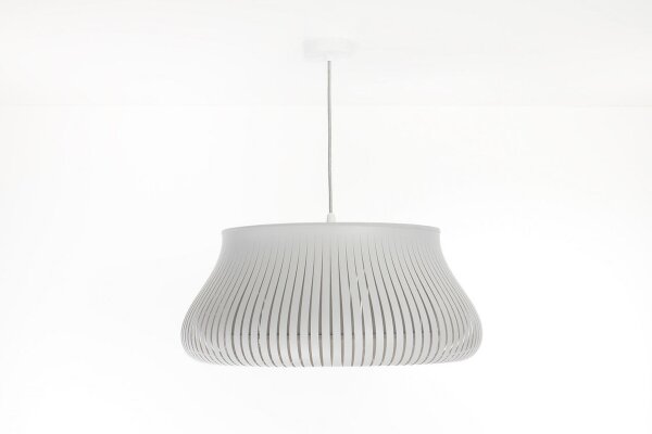 Hängelampe Weiß Grau blendarm E27 Ø30 cm rund gemütlich