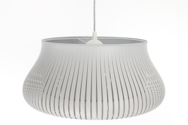 Runde Pendelleuchte Weiß Grau E27 Ø40 cm blendarm