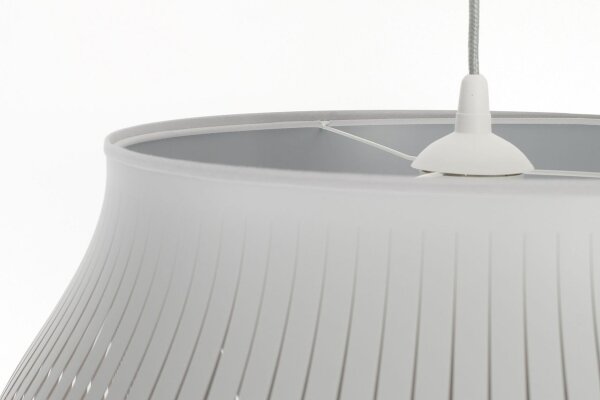 Runde Pendelleuchte Weiß Grau E27 Ø40 cm blendarm