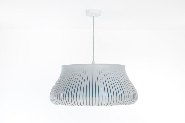Hängelampe Blau Weiß gemütlich E27 Ø30 cm rund blendarm