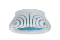 H&auml;ngelampe Blau Wei&szlig; gem&uuml;tlich E27 &Oslash;30 cm rund blendarm