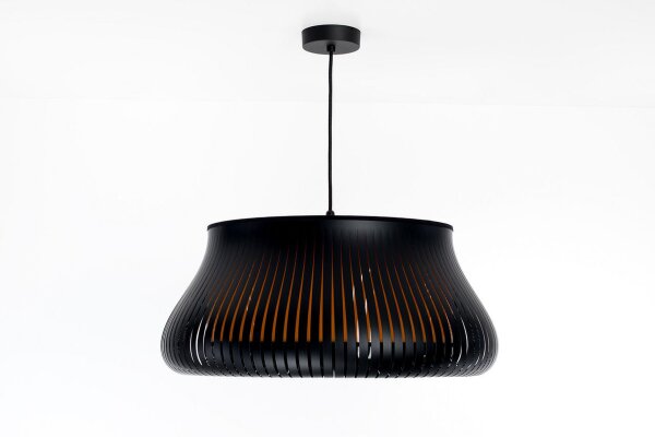 Hängelampe Gold Schwarz E27 Ø30 cm rund blendarm