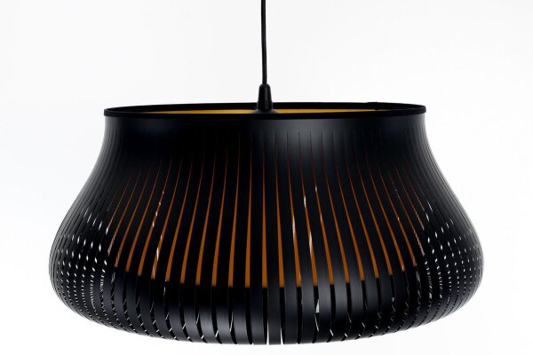 Hängelampe Gold Schwarz E27 Ø30 cm rund blendarm