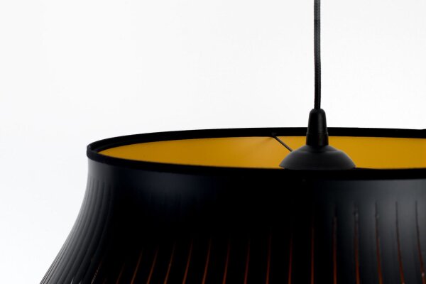 Hängelampe Gold Schwarz E27 Ø30 cm rund blendarm
