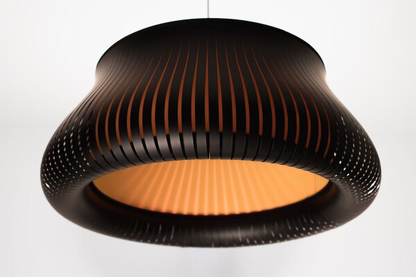 Hängelampe Gold Schwarz E27 Ø30 cm rund blendarm