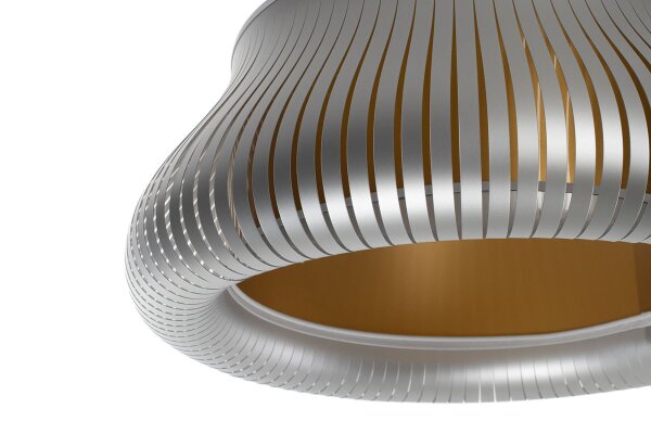Gemütliche Hängelampe Silber E27 Ø30 cm rund blendarm