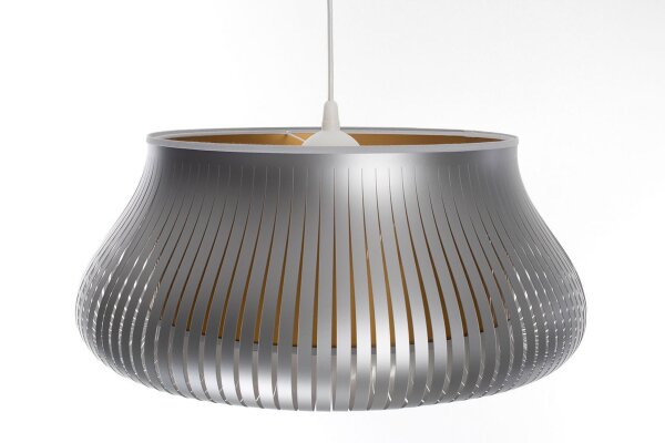 Gemütliche Hängelampe Silber E27 Ø30 cm rund blendarm