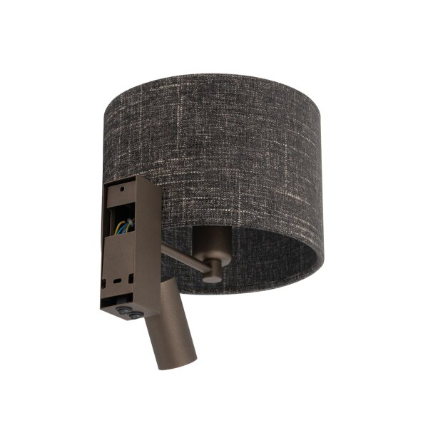Wandlampe Stoff Leselicht E27 GU10 B:30 cm Schalter