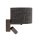 Wandlampe Stoff Leselicht E27 GU10 B:30 cm Schalter