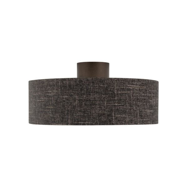 Deckenleuchte Stahl Stoff Schwarz E27 B:50 cm rund