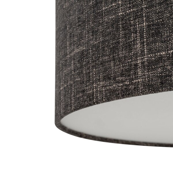 Deckenleuchte Stahl Stoff Schwarz E27 B:50 cm rund