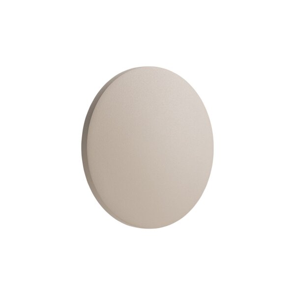 LED Außenwandleuchte Beige IP54 3000 K Ø13 cm Aluminium